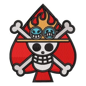 Ace Logo - One Piece Anime Embroidery Design