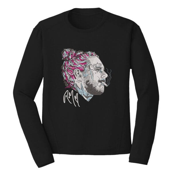 Post Malone Embroidery Design