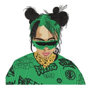Billie Eilish Embroidery Design