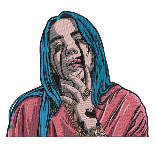 Billie Eilish Embroidery Design